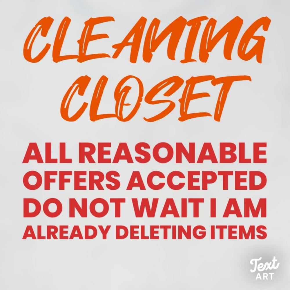 Cleaning out closet